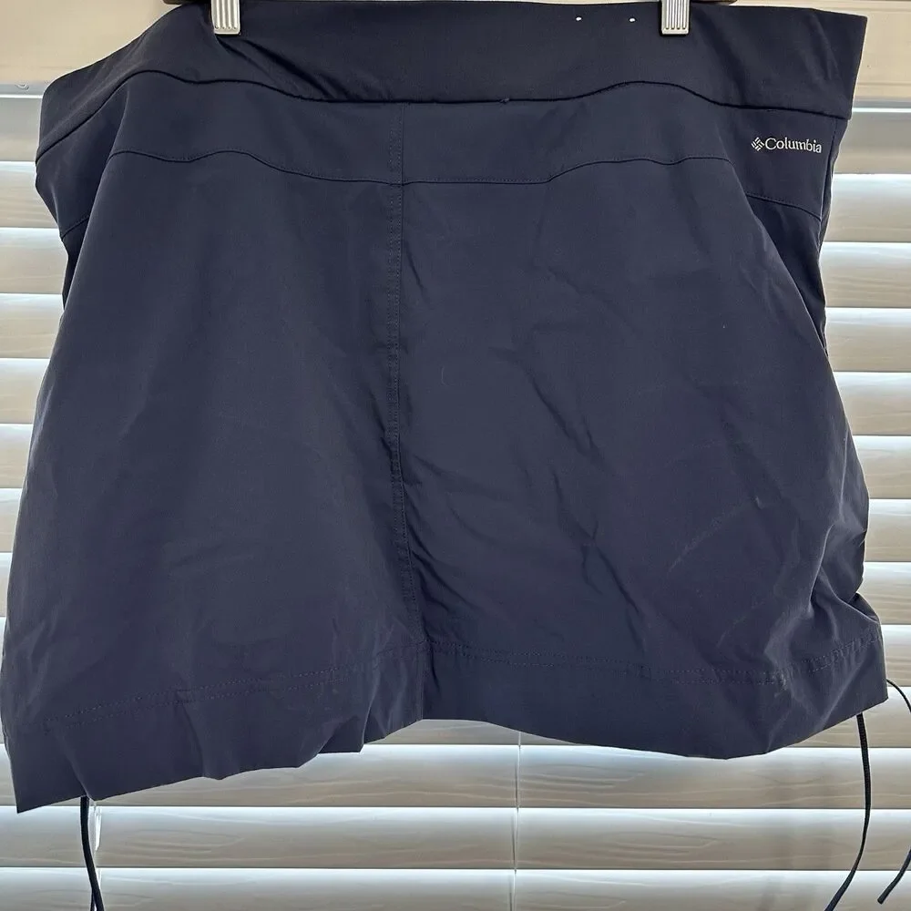 Columbia Women’s Hiking Skort Size 2X Blue Stretch Outdoor Skirt Built-In Shorts